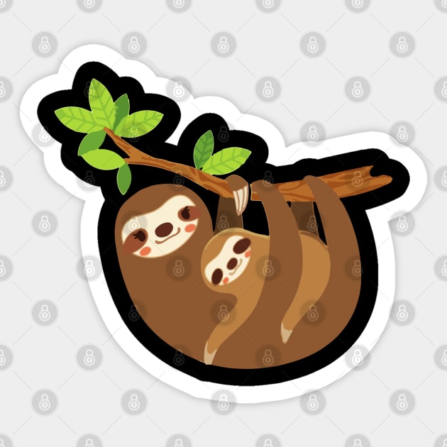 Sloth Mama Sticker by KsuAnn